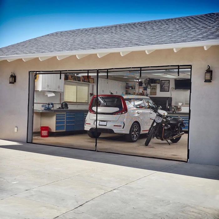Double Garage Magnetic Screen Door
