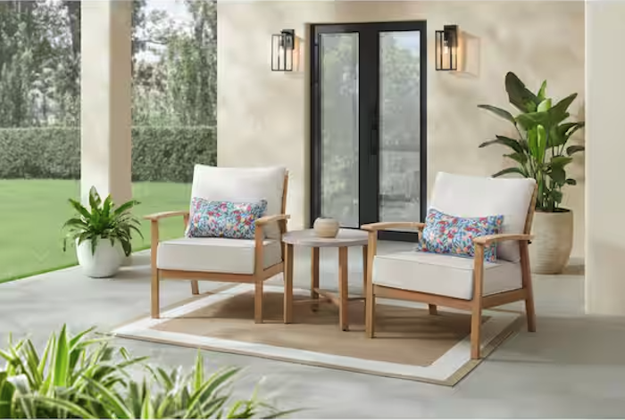 Hampton Bay West Haven 3-Piece Wicker Outdoor Conversation Set