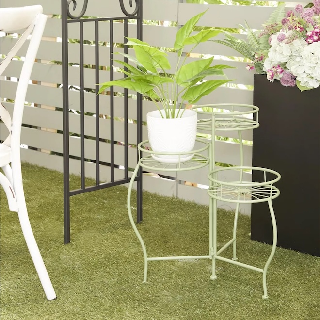 Harper & Willow Metal 3 Tier Starburst Indoor Outdoor Plantstand