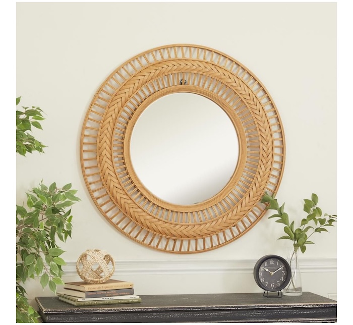 Harper & Willow Rattan Wall Mirror