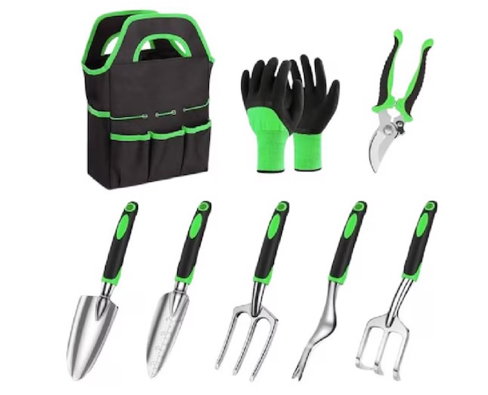 HyperDrop Cart 8 Piece Garden Tool Set