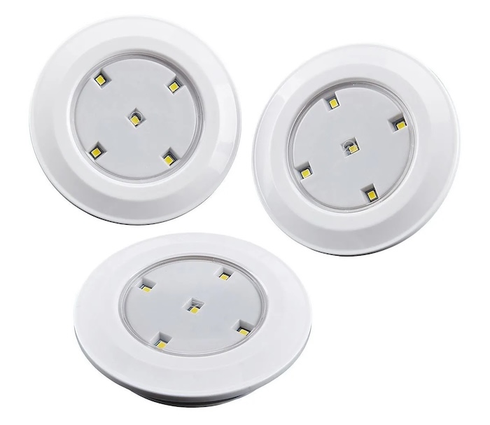 Luminar Wireless LED Puck Lights, 3-Pack