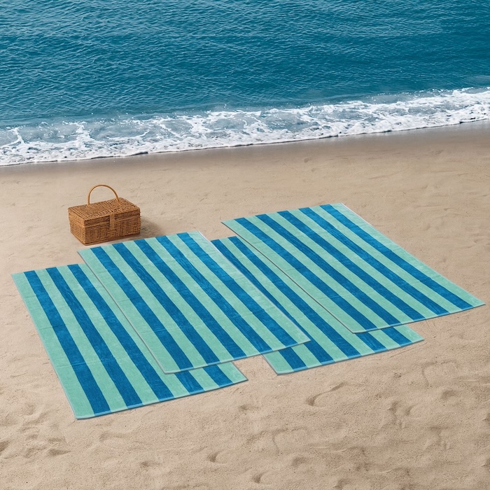 Mainstays Cabana Stripe Cotton Blend Beach Towel