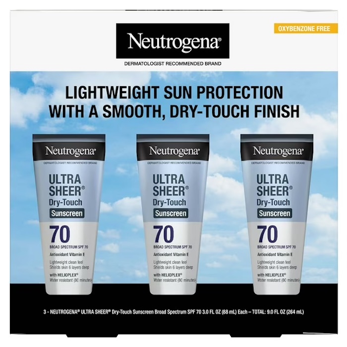 Neutrogena Ultra Sheer Dry-Touch Sunscreen, 3-Pack
