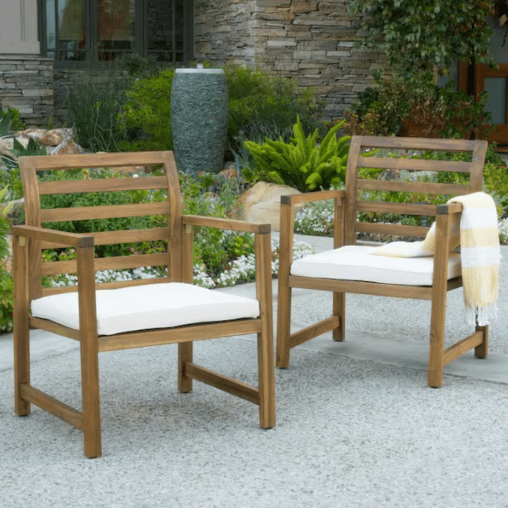 Noble House Acacia Wood Club Chairs