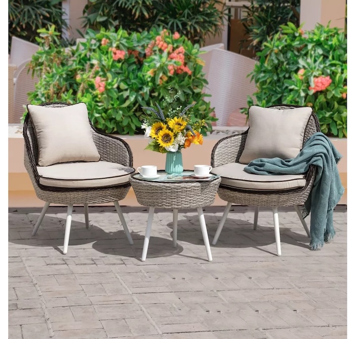 Nuu Garden Outdoor 2-Person Patio Bistro Set