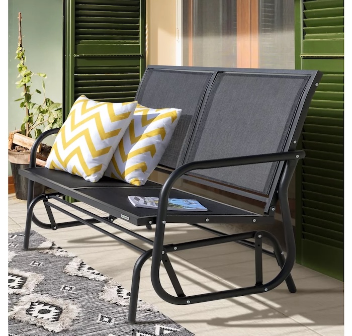 Nuu Garden Patio Loveseat Rocking Bench Glider
