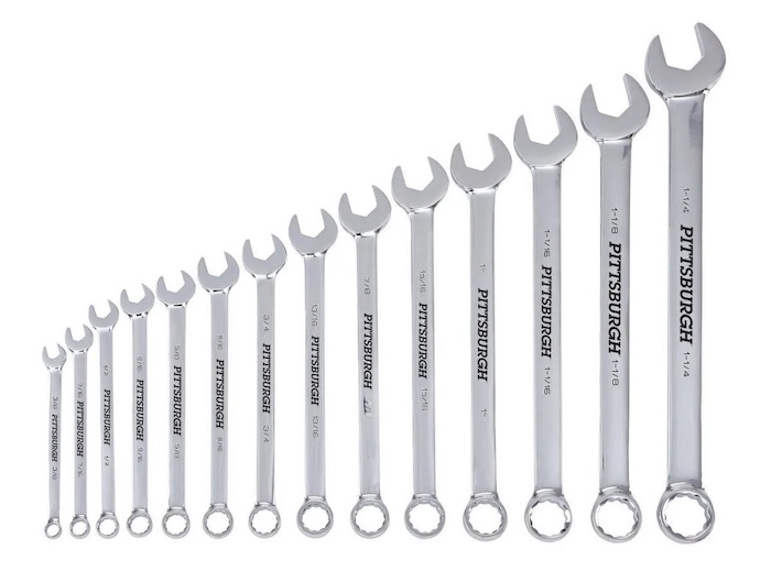 Pittsburgh Combination Wrench Set, 14-Piece