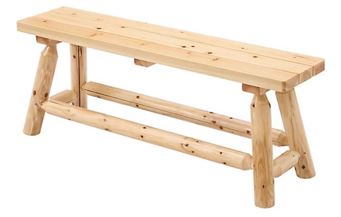 Red Shed Elkin Log Patio Bench