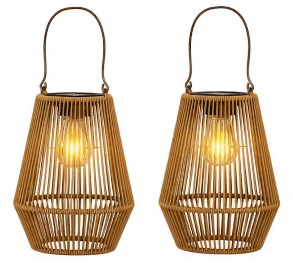 Outdoor Waterproof Hanging Solar Lights, 2 Pack