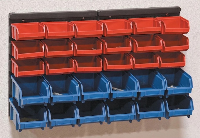 Storehouse 30-Bin Wall-Mount Parts Rack