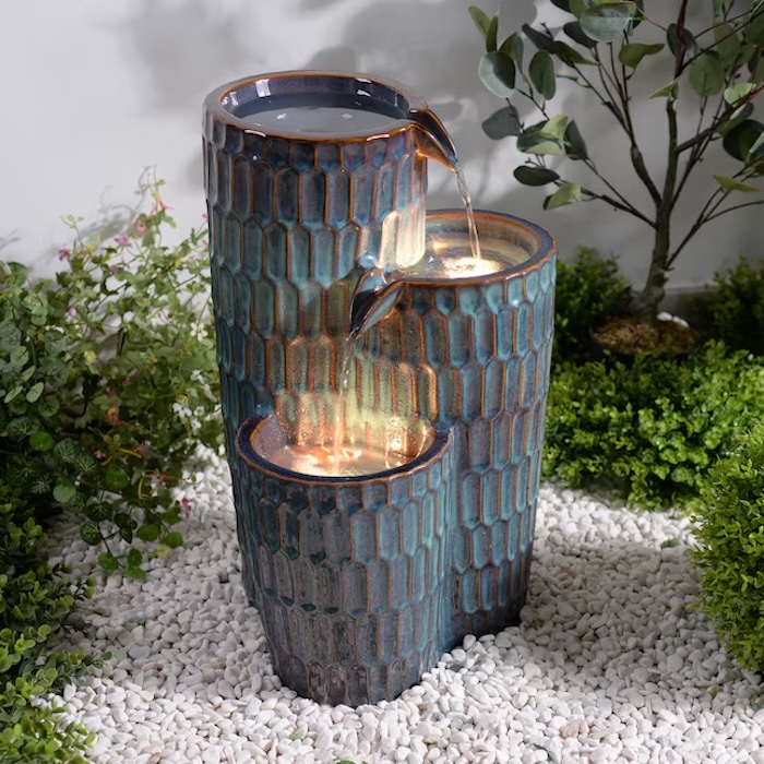 Style Selections Tiered Outdoor Fountain