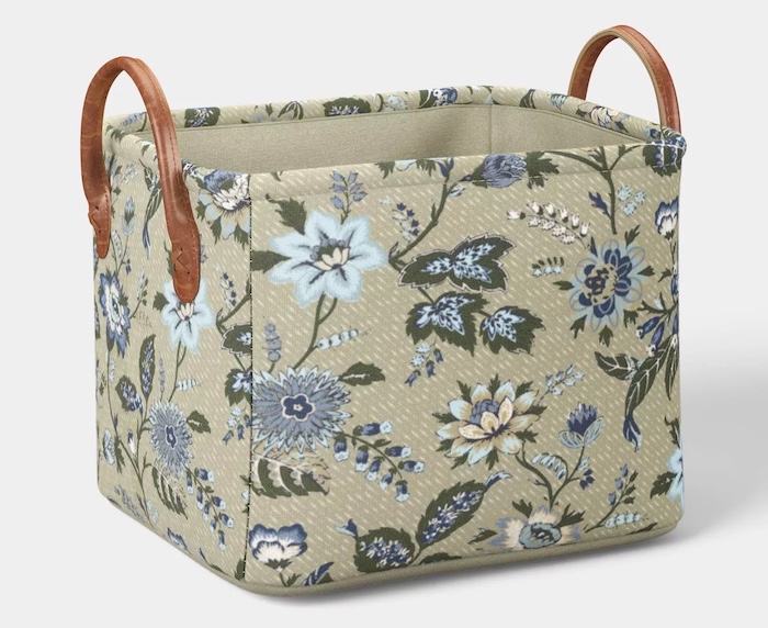 Threshold Floral Quilted Fabric Bin