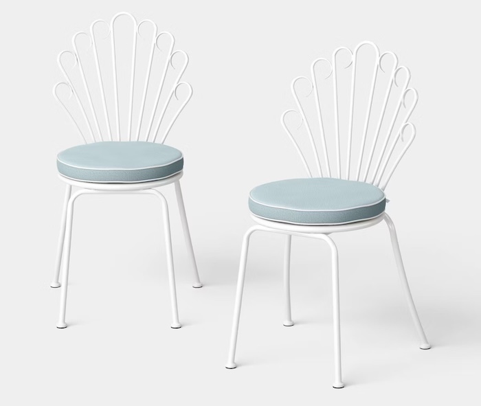 Threshold Shell Patio Dining Chairs, 2-Pack