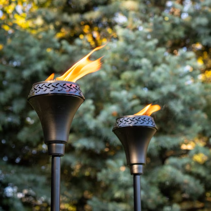 Tiki Bronze Steel Citronella Garden Torch