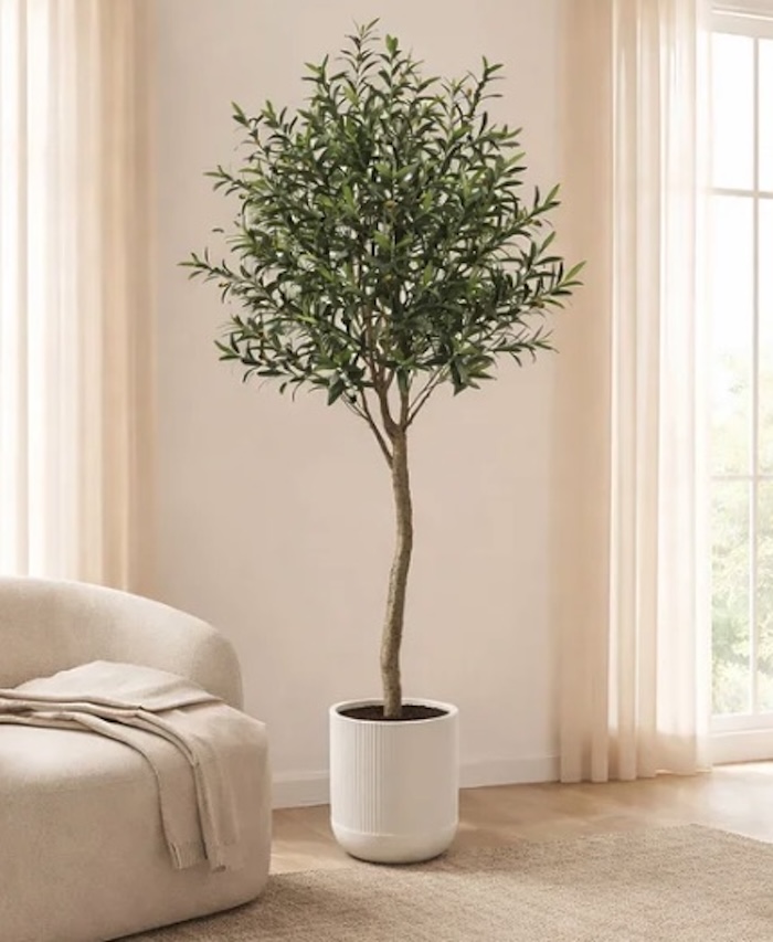 Faux 6.5' Topiary Olive Tree