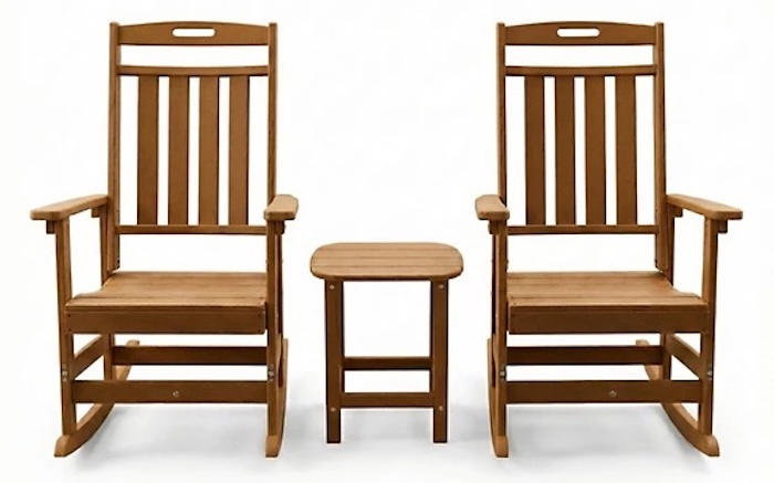 Upland 3-Piece Outdoor Rocking Chair Set