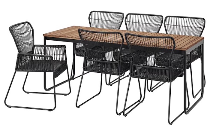 VÄSMAN / TALLSKÄR Patio Table and Chairs