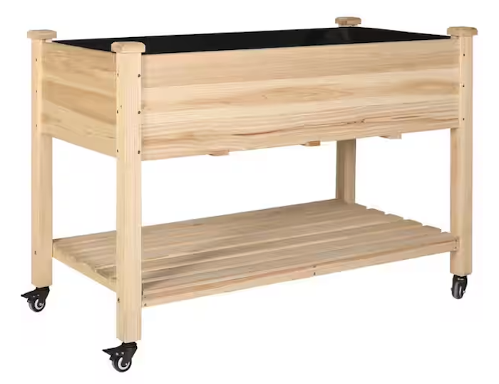 Veikous Cedar Wood Raised Garden Bed