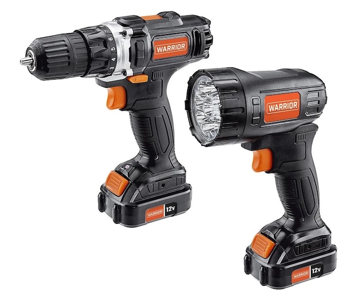 Warrior Drill and Flashlight 2-Tool Combo Kit