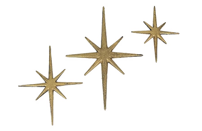 Zeckos Metallic Starburst Wall Hangings
