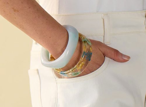 2 Pack Resin Bangle Bracelets