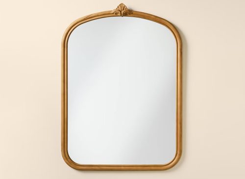 24"x32" Decorative Carved Wood Wall Mirror - Hearth & Hand™ with Magnolia