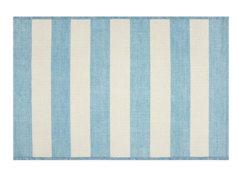 24"x36" Boxwood Cabana Striped Accent Rug Blue/White