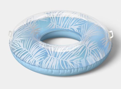36" Pool Tube with Handles Palm Inner Tube - Sun Squad™ Light Blue