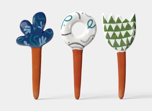3pc Ceramic Decorative Garden Stakes - Threshold™