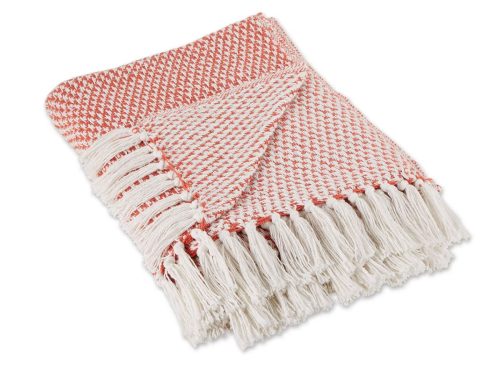 50"x60" Woven Throw Blanket Spice - Design Imports: Lightweight, Machine Washable, Cotton