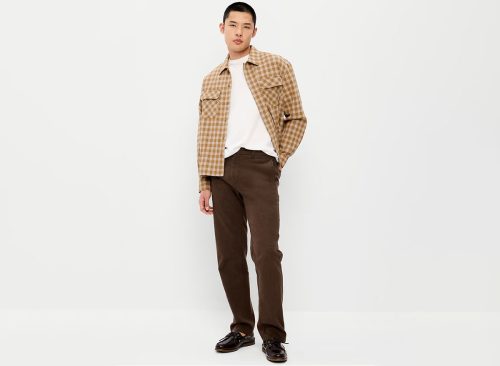 90's Straight-Fit Linen-Blend Dress Pants