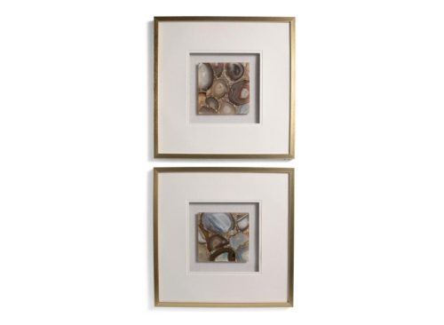A&B HOME 23x23 Remi Agate Shadow Box