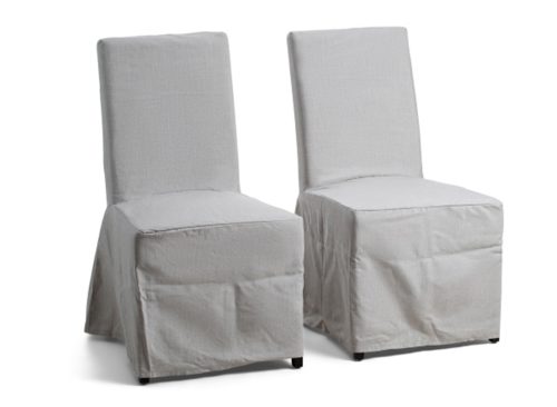 ABBYSON HOME 2pk 17x39 Mindy Slipcover Dining Chairs