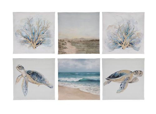 Assorted Rustic Chic Canvas Wall Art, 8x8 in.