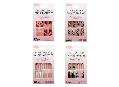 B Color Press On Nails, 12-ct.