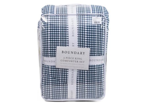 BOUNDARY Gingham Comforter Set