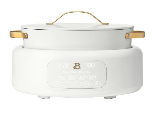 Beautiful 10 in 1, 6 Qt Electric Multi-Cooker, White Icing by Drew Barrymore