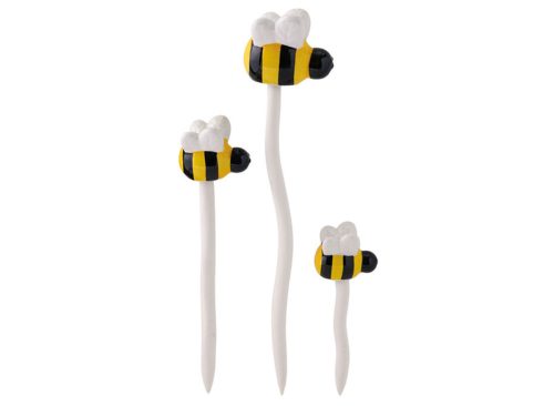 Belavi Ceramic Garden Stakes, Bee