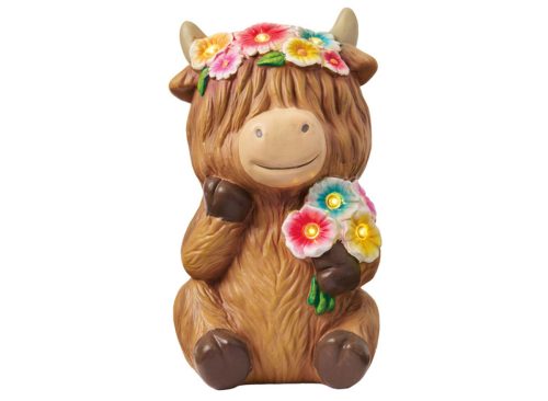 Belavi Solar Garden Figurine, Cow