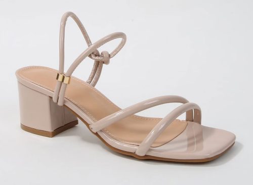 Berness Women's Elayna Strappy Slingback Block Heel Sandals Beige 5.5