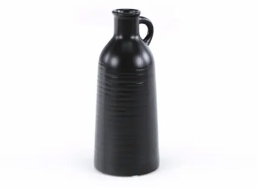 Better Homes & Gardens 8" Black Ceramic Jug Vase