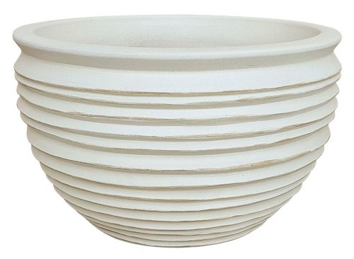 Better Homes & Gardens Medium 8in Diameter Round White Dune Ceramic Planter