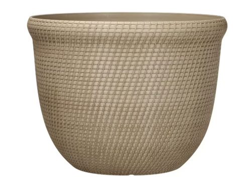 Better Homes & Gardens Tatum 100% Recycled Resin Planter, Khaki Chino, 15.8in x 15.8in x 12in