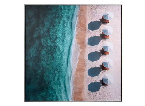 Birdseye Beach Framed Canvas Art Print
