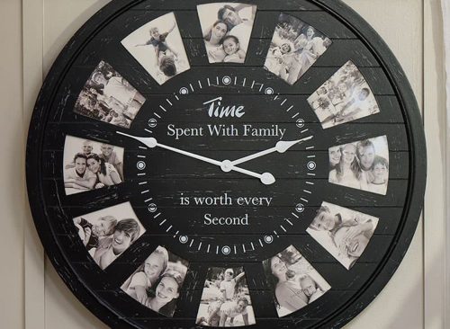 Black Photo Frame Clock
