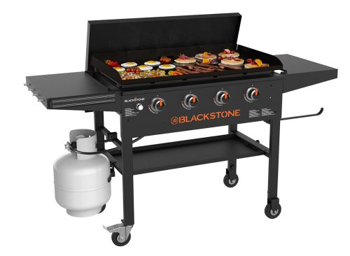 Blackstone Original Outdoor Griddle, 4-Burner 36" Flat Top Grill with Hard Cover, Black
