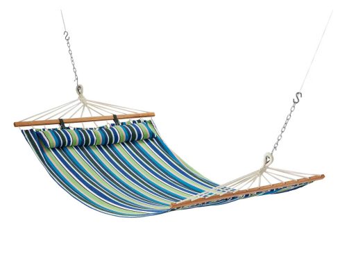 Bliss Hammocks Caribbean Hammock with Pillow & Hardware, 48" Wide, Candy Stripe