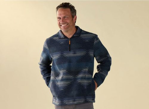 Blue Aztec Quarter Zip