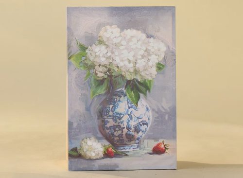 Blue Floral Canvas Wall Decor